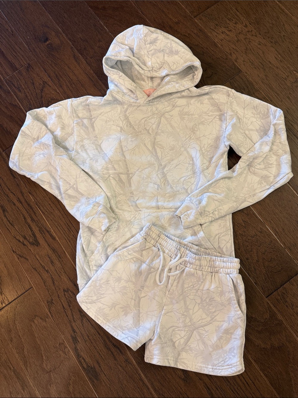Kids Light Blue Printed Hoodie & Shorts Matching Pajama Set YXL